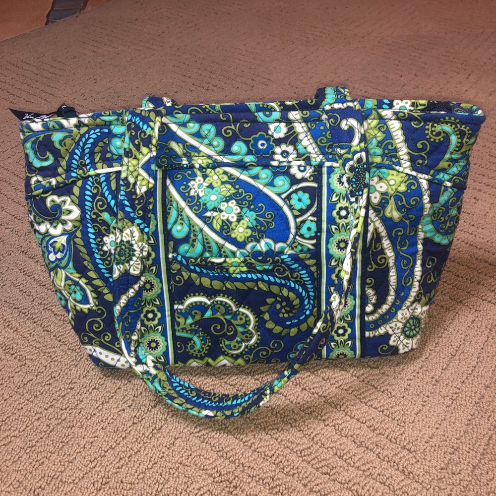 Vera Bradley green blue paisley shoulder bag